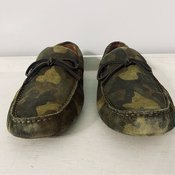 Johnnie-O Getaway Driver Camo Casual Slip On Mocs Moccasins Shoes Men’s Size 12M - Picture 8 of 14